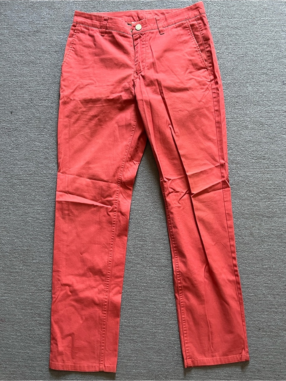 Bonobos Coral-Red Patterned Lined Chinos 30x30